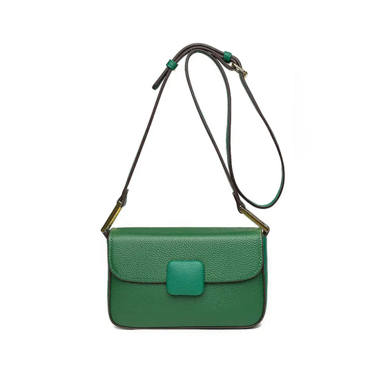 Bolsa Tiracolo Verde Couro Pequena Jade