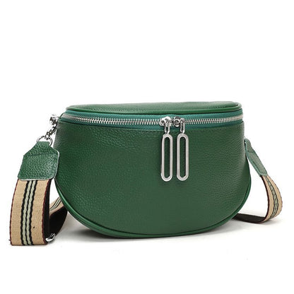 Bolsa Tiracolo Verde Couro Pequena Moon